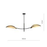 mini: Lampa sufitowa LOTUS nowoczesna czarna E14 10W LED (8)