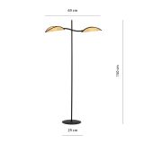 mini: Lampa podłogowa LOTUS nowoczesna czarna E14 10W LED (3)