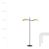 mini: Lampa podłogowa LOTUS nowoczesna czarna E14 10W LED (4)