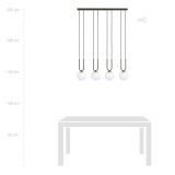 mini: Lampa wisząca GLAM nowoczesna czarna E14 10W LED (2)