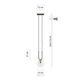 mini: Lampa wisząca GLAM nowoczesna czarna E14 10W LED (6)