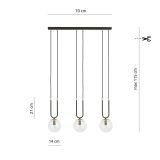 mini: Lampa wisząca GLAM nowoczesna czarna E14 10W LED (7)
