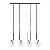 mini: Lampa wisząca GLAM nowoczesna czarna E14 10W LED (2)