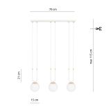 mini: Lampa wisząca GLAM nowoczesna biała E14 10W LED (7)