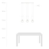mini: Lampa wisząca GLAM nowoczesna biała E14 10W LED (8)