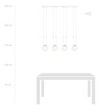 mini: Lampa wisząca GLAM nowoczesna biała E14 10W LED (8)