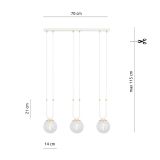 mini: Lampa wisząca GLAM nowoczesna biała E14 10W LED (6)