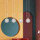 mini: Lampa wisząca GLAM nowoczesna biała E14 10W LED (3)