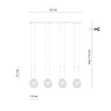 mini: Lampa wisząca GLAM nowoczesna biała E14 10W LED (6)
