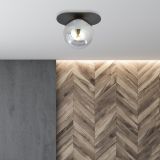Lampa sufitowa PLAZA nowoczesna czarna E14 10W LED