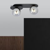 Lampa sufitowa PLAZA nowoczesna czarna E14 10W LED