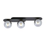 Lampa sufitowa PLAZA nowoczesna czarna E14 10W LED