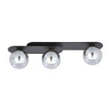 Lampa sufitowa PLAZA nowoczesna czarna E14 10W LED