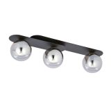 Lampa sufitowa PLAZA nowoczesna czarna E14 10W LED