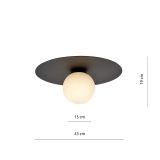 mini: Lampa sufitowa SOLAR nowoczesna czarna E14 10W LED (5)