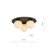 mini: Lampa sufitowa SOLAR nowoczesna czarna E14 10W LED (7)