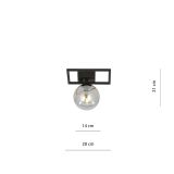mini: Lampa sufitowa IMAGO nowoczesna czarna E14 10W LED (7)