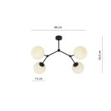 Lampa sufitowa SPACE nowoczesna czarna E14 10W LED
