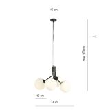 mini: Lampa wisząca NOVA nowoczesna czarna E14 10W LED (5)