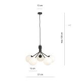 mini: Lampa wisząca NOVA nowoczesna czarna E14 10W LED (7)