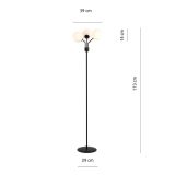 mini: Lampa podłogowa NOVA nowoczesna czarna E14 10W LED (4)