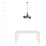 mini: Lampa wisząca NOVA nowoczesna czarna E14 10W LED (6)
