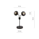 mini: Lampka biurkowa NOVA nowoczesna czarna E14 10W LED (3)