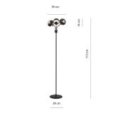 mini: Lampa podłogowa NOVA nowoczesna czarna E14 10W LED (5)