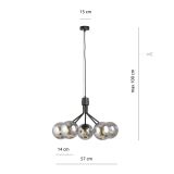 mini: Lampa wisząca NOVA nowoczesna czarna E14 10W LED (5)