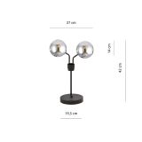 mini: Lampka biurkowa NOVA nowoczesna czarna E14 10W LED (3)