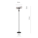 mini: Lampa podłogowa NOVA nowoczesna czarna E14 10W LED (3)