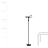 mini: Lampa podłogowa NOVA nowoczesna czarna E14 10W LED (4)