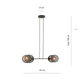mini: Lampa wisząca PLAYA nowoczesna czarna E27 15W LED (6)