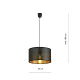 mini: Lampa wisząca ASTON nowoczesna czarna E27 15W LED (6)