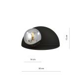 mini: Kinkiet FORM minimalistyczny czarny E14 10W LED (6)