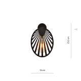 mini: Kinkiet TALIA nowoczesny czarny E27 15W LED (4)