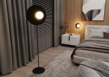 mini: Lampa podłogowa OSLO nowoczesna czarna E14 10W LED (4)
