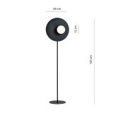 mini: Lampa podłogowa OSLO nowoczesna czarna E14 10W LED (5)