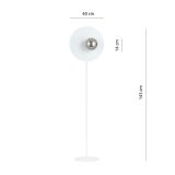 mini: Lampa podłogowa OSLO nowoczesna biała E14 10W LED (4)
