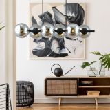 mini: Lampa wisząca RORY 6 nowoczesna czarna E14 10W LED (3)