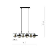 mini: Lampa wisząca RORY 6 nowoczesna czarna E14 10W LED (4)