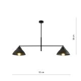 mini: Żyrandol MAVERICK skandynawski czarny E27 15W LED (4)