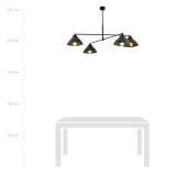 mini: Żyrandol MAVERICK skandynawski czarny E27 15W LED (5)