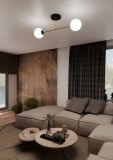 mini: Lampa sufitowa MAGNUM nowoczesna czarna / złota E14 10W LED (3)