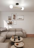 mini: Lampa sufitowa MAGNUM nowoczesna czarna / złota E14 10W LED (4)