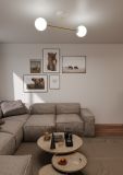 mini: Lampa sufitowa MAGNUM nowoczesna biała / złota E14 10W LED (1)