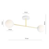 mini: Lampa sufitowa MAGNUM nowoczesna biała / złota E14 10W LED (3)