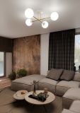 mini: Lampa sufitowa MAGNUM nowoczesna biała / złota E14 10W LED (3)