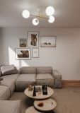 mini: Lampa sufitowa MAGNUM nowoczesna biała / złota E14 10W LED (4)