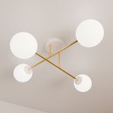 mini: Lampa sufitowa MAGNUM nowoczesna biała / złota E14 10W LED (5)